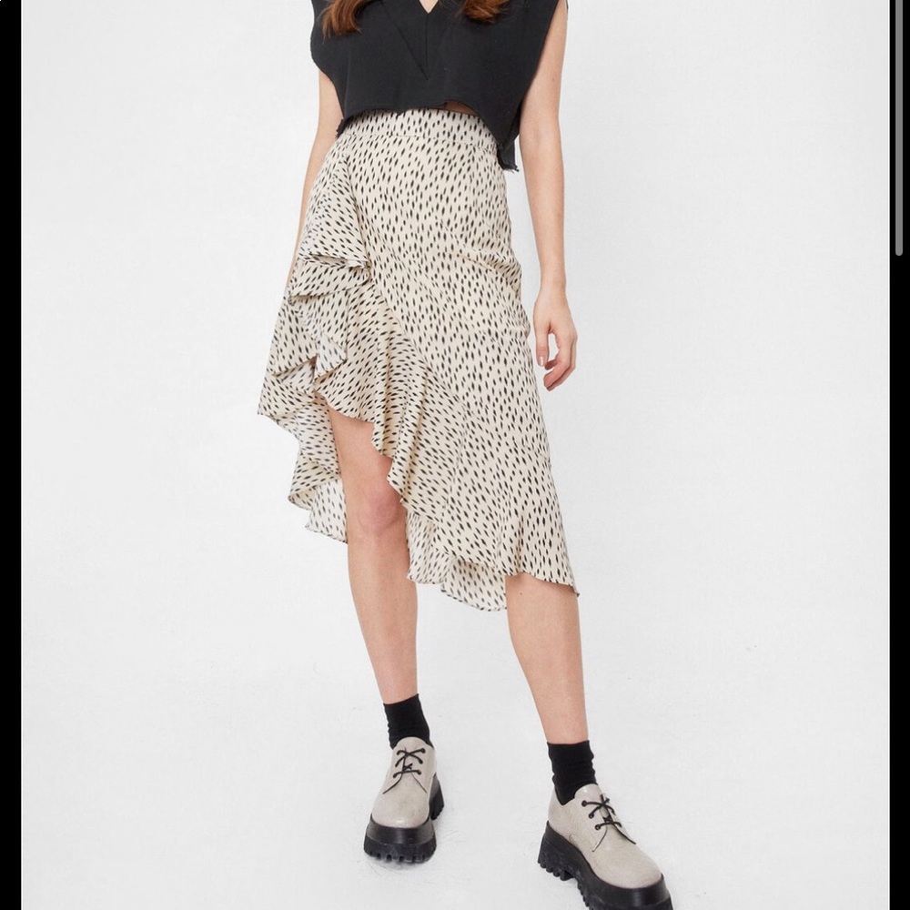 Ruffle Cheetah Skirt (Size 8)